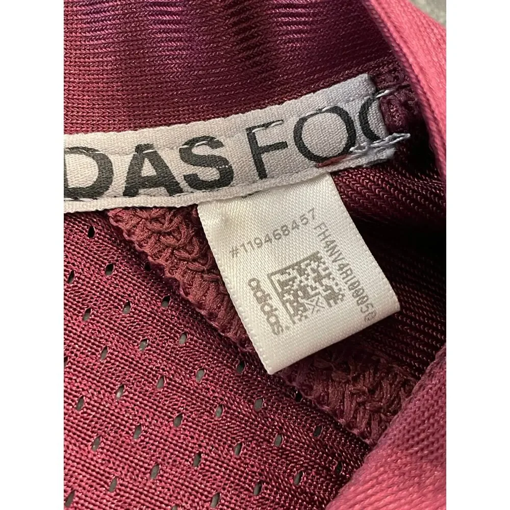 ADIDAS Techfit Hyped press coverage Maroon/White Jersey Large EUC
